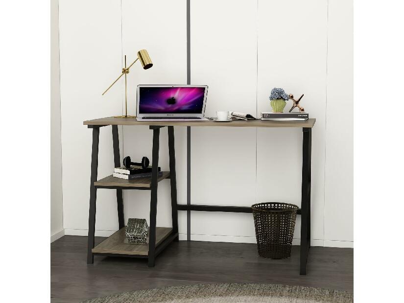 PC asztal Piper (barna + fekete)