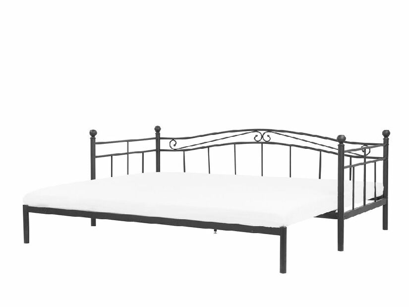 Szétnyitható ágy90 cm TULO (ágyráccsal) (fekete)