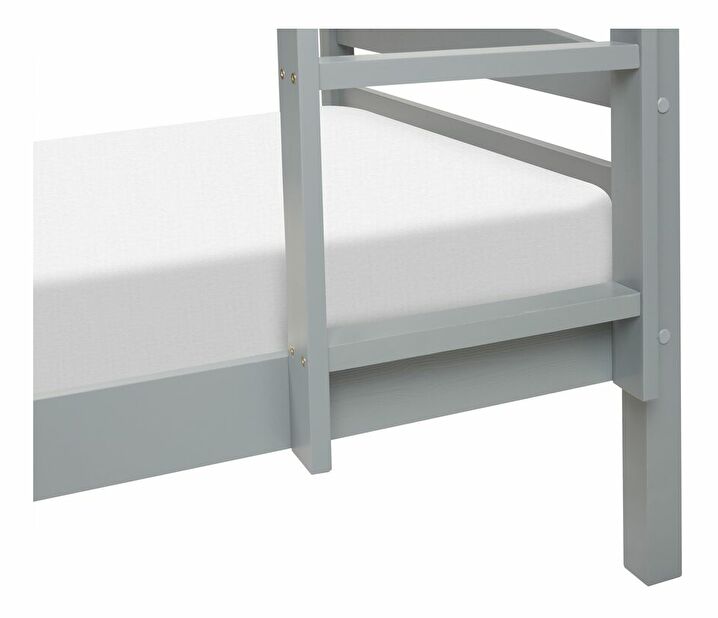 Emeletes ágy 90 cm Reggeton (szürke) (ágyráccsal)