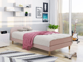 Egyszemélyes ágy 120 cm Mac 2 (rózsaszín) (matraccal)