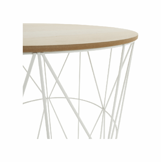 Kézi asztal Nanko typ 3 (természetes + fehér)
