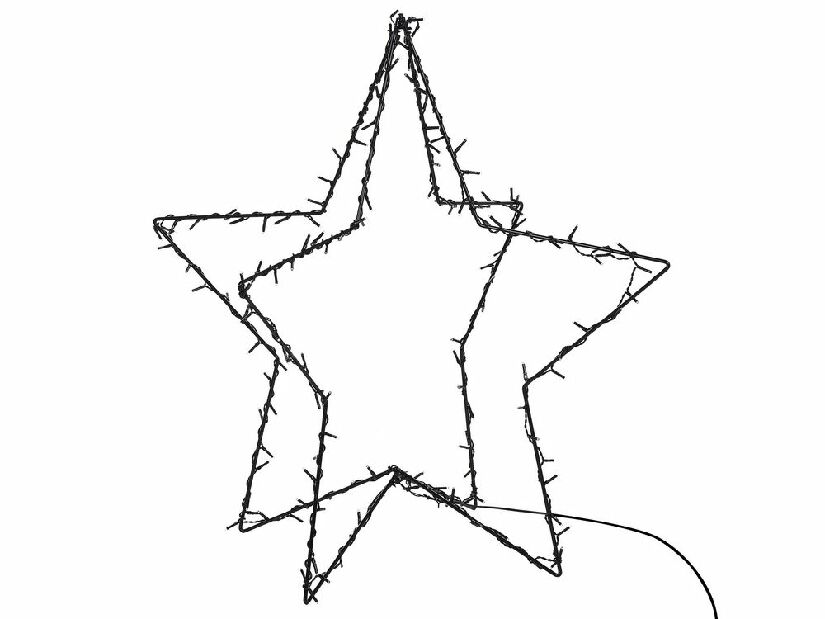 Kültéri csillag alakú dekoráció Kerza (fekete)