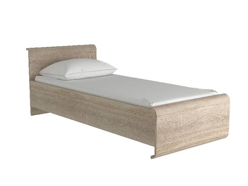 Egyszemélyes ágy 90 cm Lingsay (ágyráccsal és matraccal) (sonoma Tölgy)