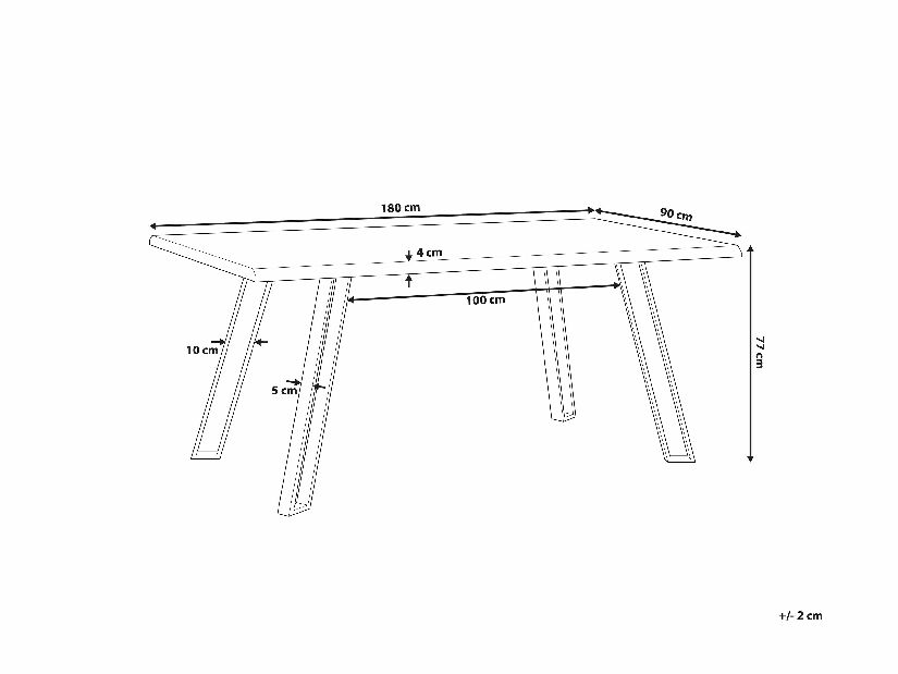 Étkezőasztal Gisborne (8 személy részére) (világos fa)