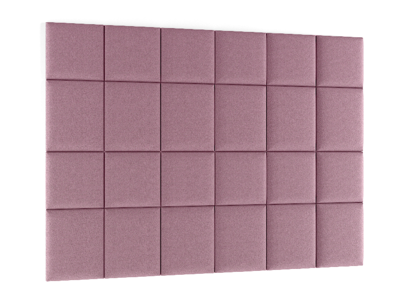 Kárpitozott panel 24 db. Quadra 240x180 cm (rózsaszín)