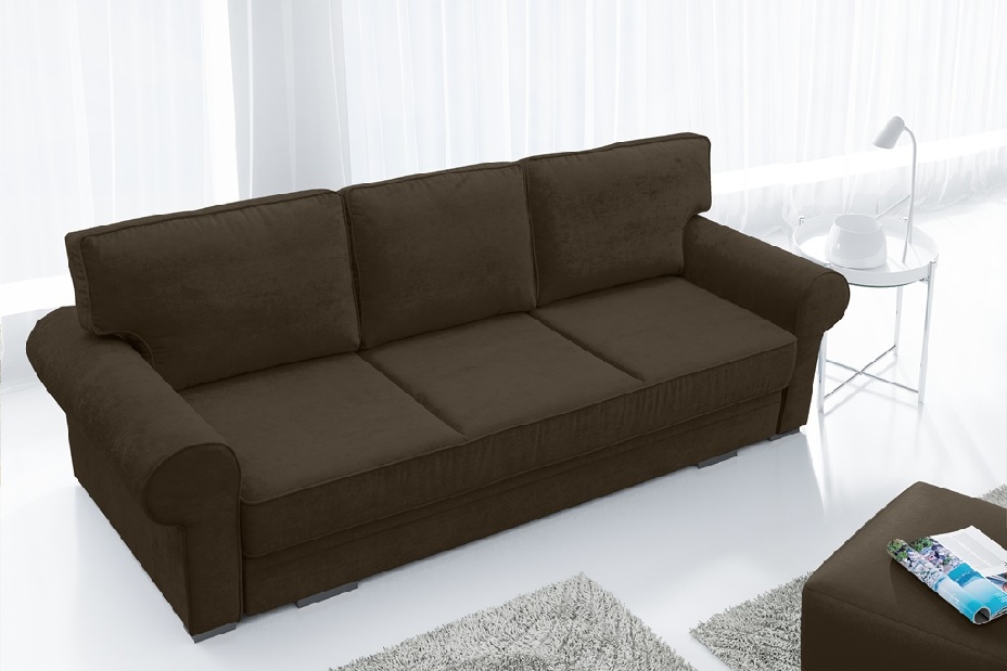 Háromszemélyes kanapé Bremo (sötétbarna)