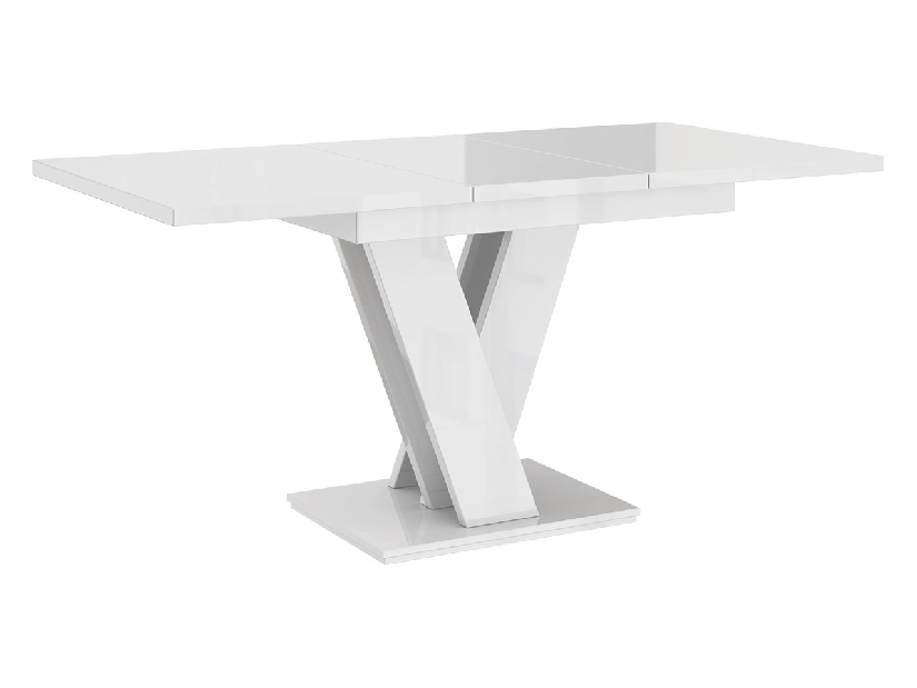 Széthúzható asztal Mirjan Hildaria (fényes fehér + fényes fekete)