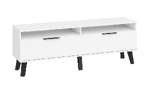 TV asztal/Szekrény Shela SVN-11 (fehér + fehér fényes)