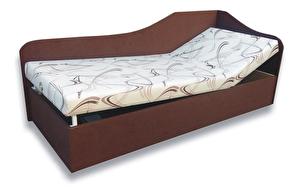 Egyszemélyes ágy (dívány) 80 cm Abigail (Sand 10 + sötétbarna 40) (J) 