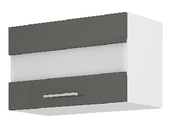 Felső konyhaszekrény Lavera 60 GUS36 1F (fehér + fényes szürke)