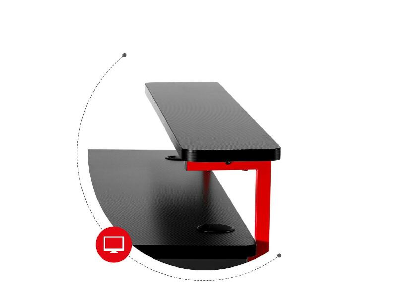 PC asztal Hyperion 5.0 (fekete + piros)