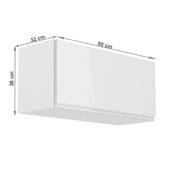 Felső konyheszekrény G80K Aurellia (fehér + fényes fehér) *kiárusítás