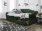 Egyszemélyes ágy 90 cm Amrora 90 (sötétzöld) (ágyráccsal és tárolóhellyel)