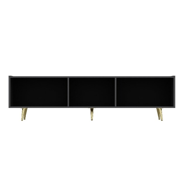TV asztal/szekrény Jordan (antracit + arany)