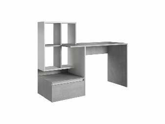 PC asztal Paca 2 (beton + matt fehér)