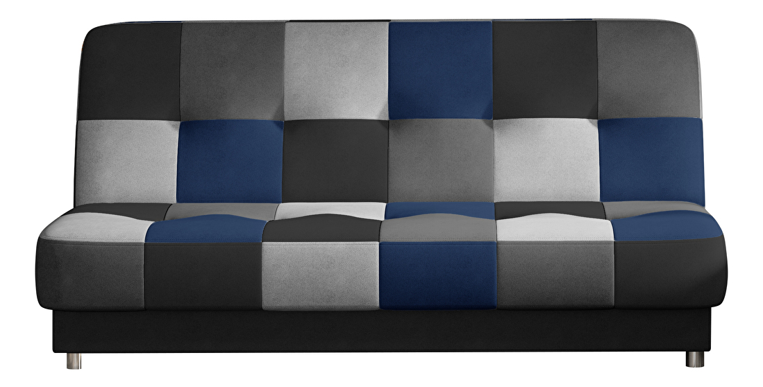 Háromszeméyes kanapé Canoro (szürke + fekete + kék)