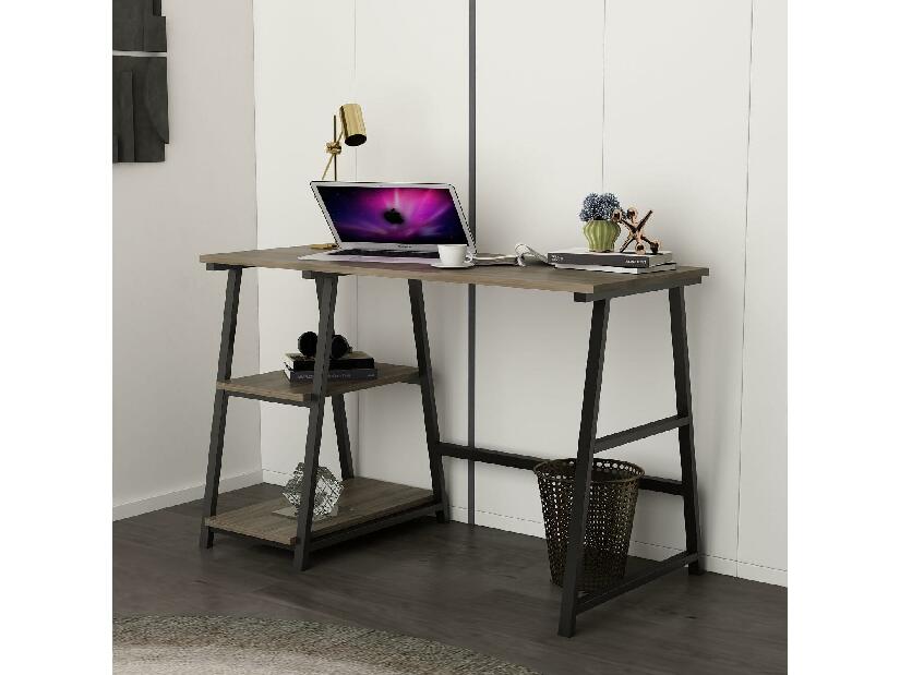 PC asztal Piper (barna + fekete)