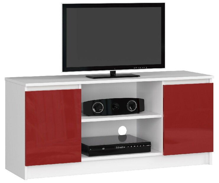 TV asztal Darian (fényes piros)