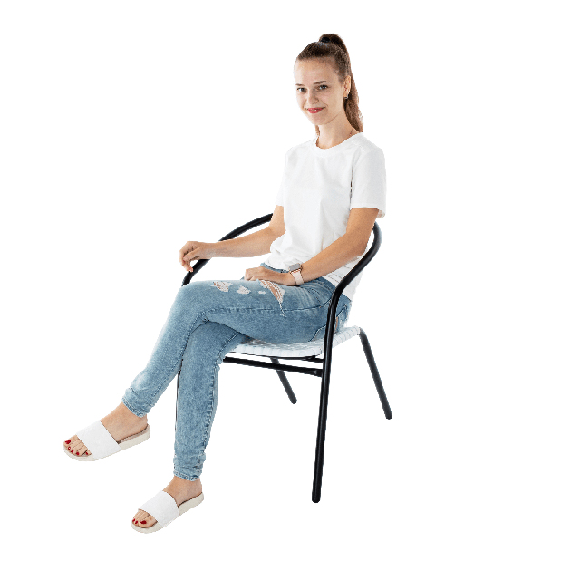 Kerti szék Brittaney (fehér + fekete)