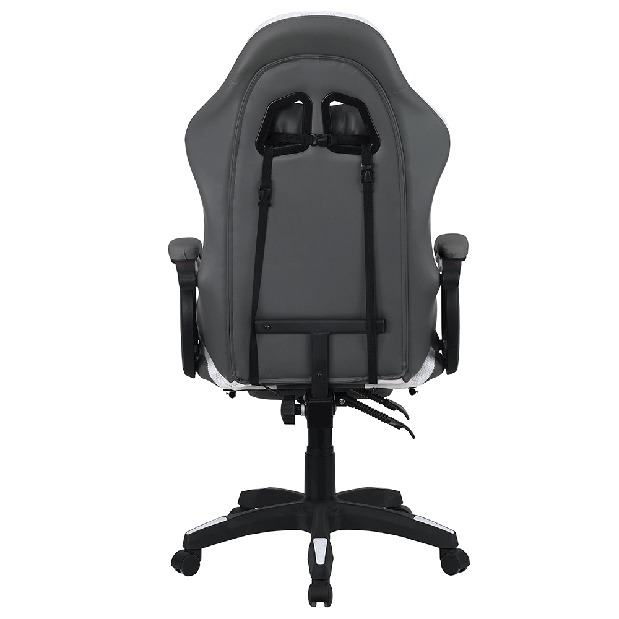 Irodai szék Juventa (RGB LED világítással) (fekete + fehér)