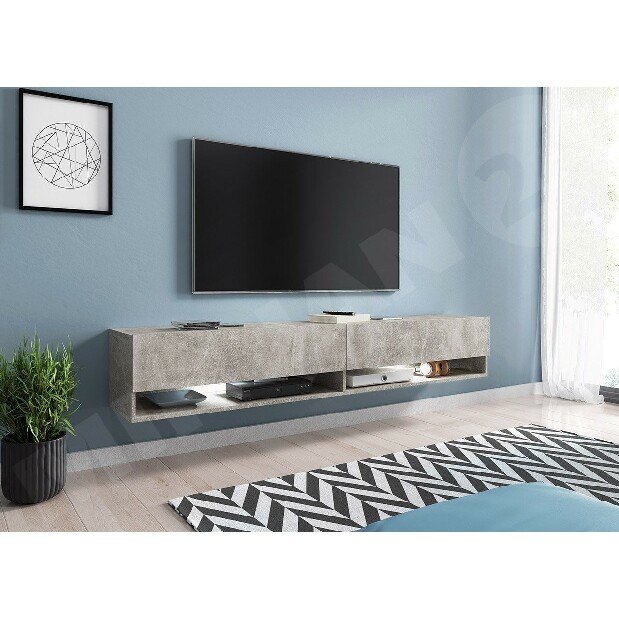 TV asztal/szekrény Mirjan Aldesia 180 (smart beton) (világítás nélkül)