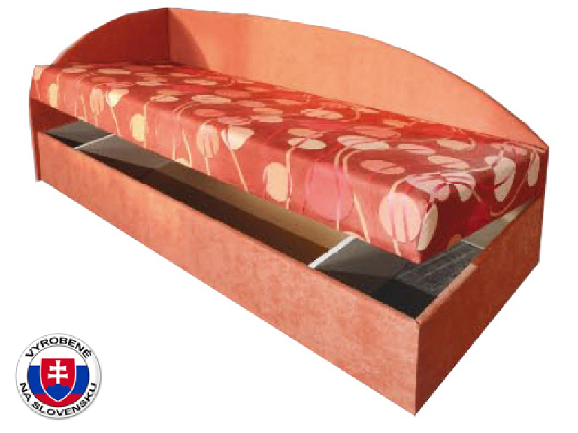 Egyszemélyes ágy (dívány) 80 cm Mamie (szendvicsmatraccal) (B)