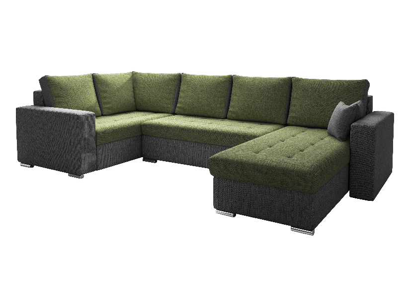 U-alakú sarok kanapé Lamont (zöld + szürke) (B)