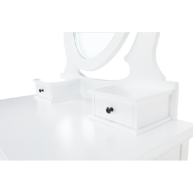 Toalett asztal zsámollyal Linetik (fehér) *kiárusítás