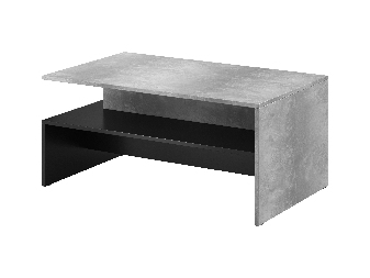 Dohányzóasztal Barly Typ 99 (fekete + világos beton)
