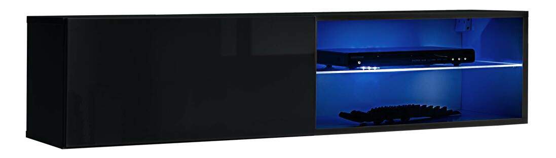 TV asztal/Szekrény Southport 27 ZZ SW RTV 4 (fekete + fényes fekete)