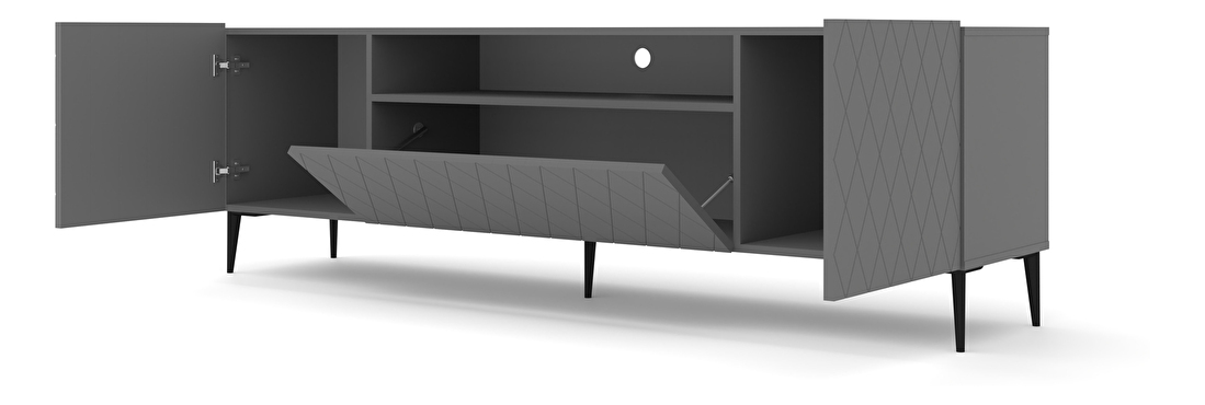 TV asztal/szekrény Dintanna 193 (Grafit + Matt grafit)