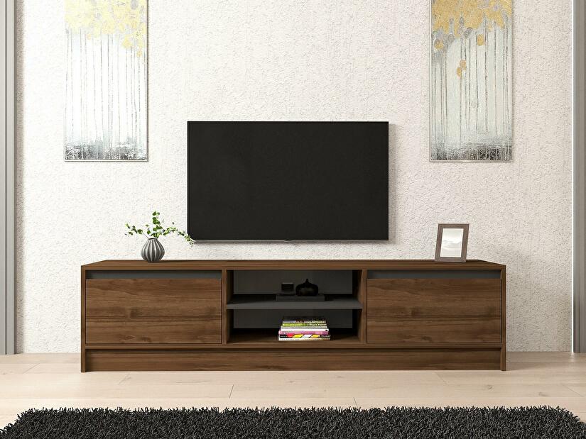 TV asztal/szekrény Omar (dió + antracit)