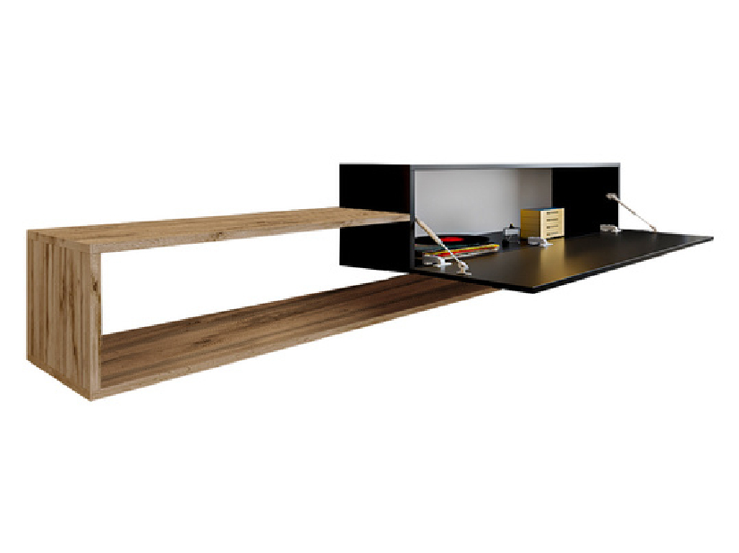 Univerzális TV asztal Karidor (wotan tölgy + fekete)
