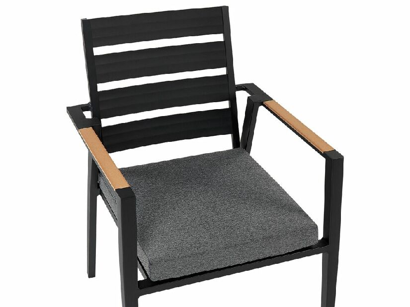 Kerti szék készlet (6 db.) Thierry (fekete) 