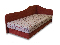 Egyszemélyes ágy (dívány) 80 cm Lady 87 (Tégla 41 + Dodo 1008) (J)