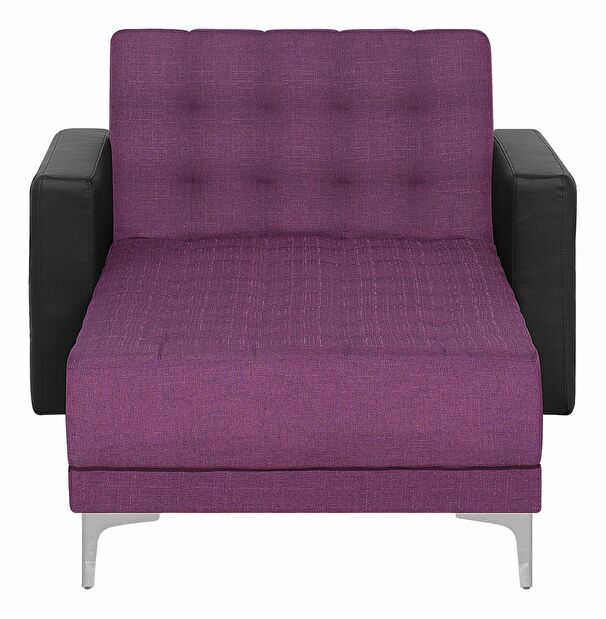 Pihenő fotel ABERLADY (textil) (lila + fekete)