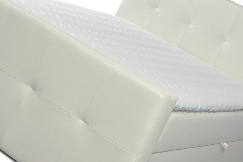 Egyszemélyes ágy Boxspring 120 cm Annira (fehér)