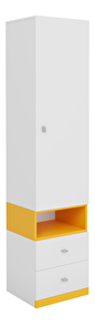 Polcos szekrény OB03 L/P Mirjan Portobello (fehér + sárga)