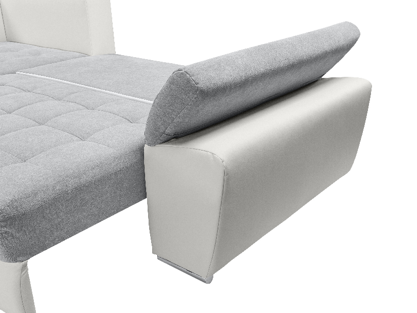 Sarok kanapé Caren Lux 3DL.RECBK (szürke + fehér) (B)
