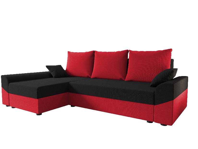 Sarok ülőgarnitúra Dusk L (piros + fekete) (B)