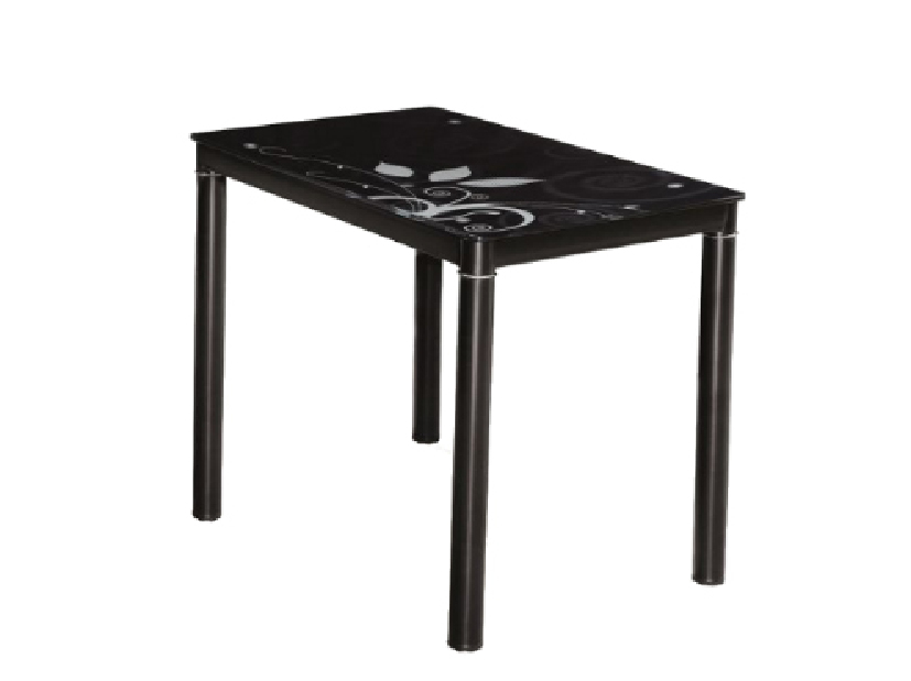 Étkezőasztal 80 cm Damion (fekete + fekete) (4 fő részére)