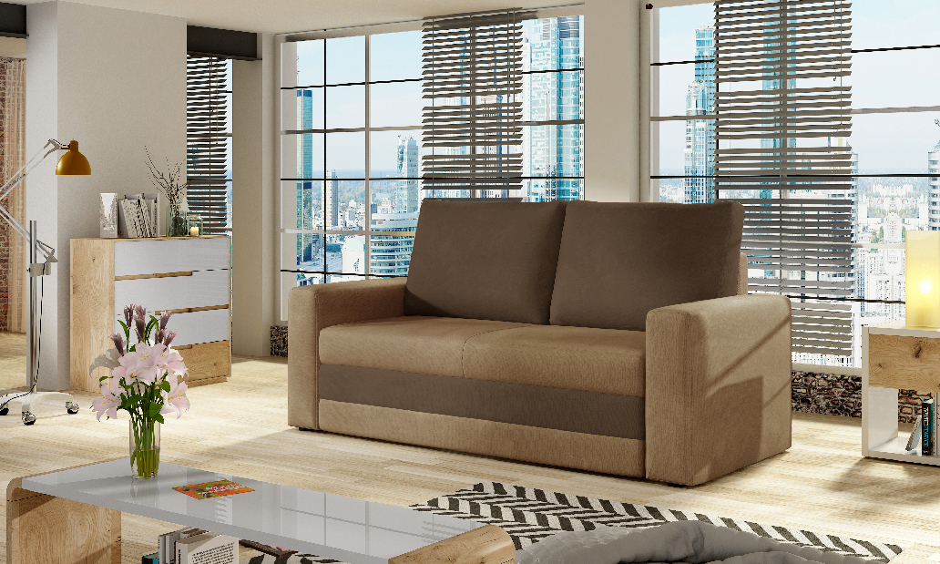Háromszemélyes kanapé Werre (barna + világosbarna)