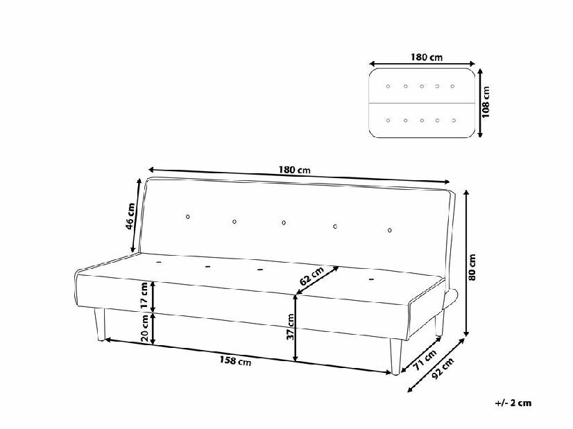 Háromszemélyes kanapé Varde (sötétszürke)