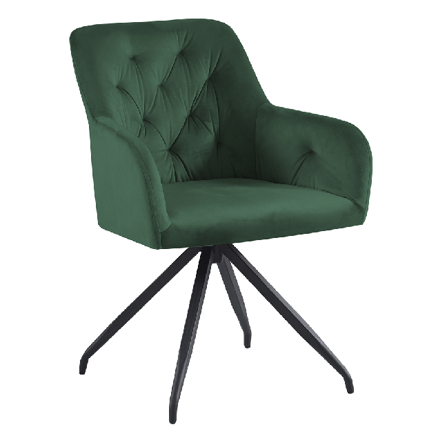 Dizájnos forgó fotel Vavien (zöld) *bazár