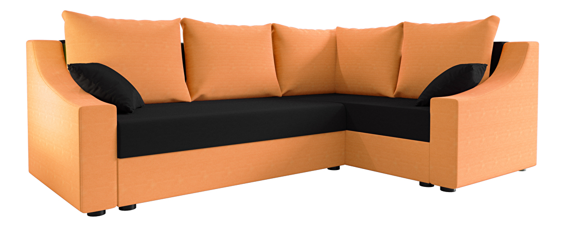 Sarok ülőgarnitúra Opal Plus (narancssárga + fekete) (J)