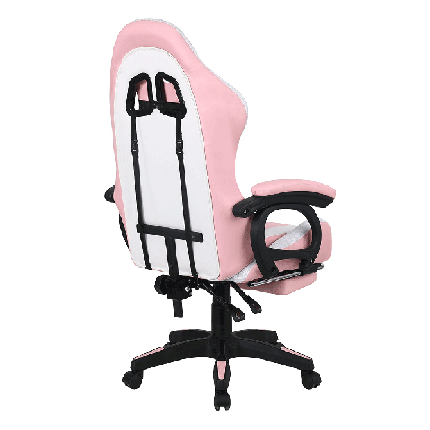 Irodai szék Juventa (RGB LED világítással) (rózsaszín + fehér)
