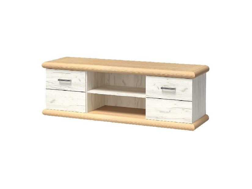 TV asztal/szekrény Kenny 11 (fehér craft + arany craft)