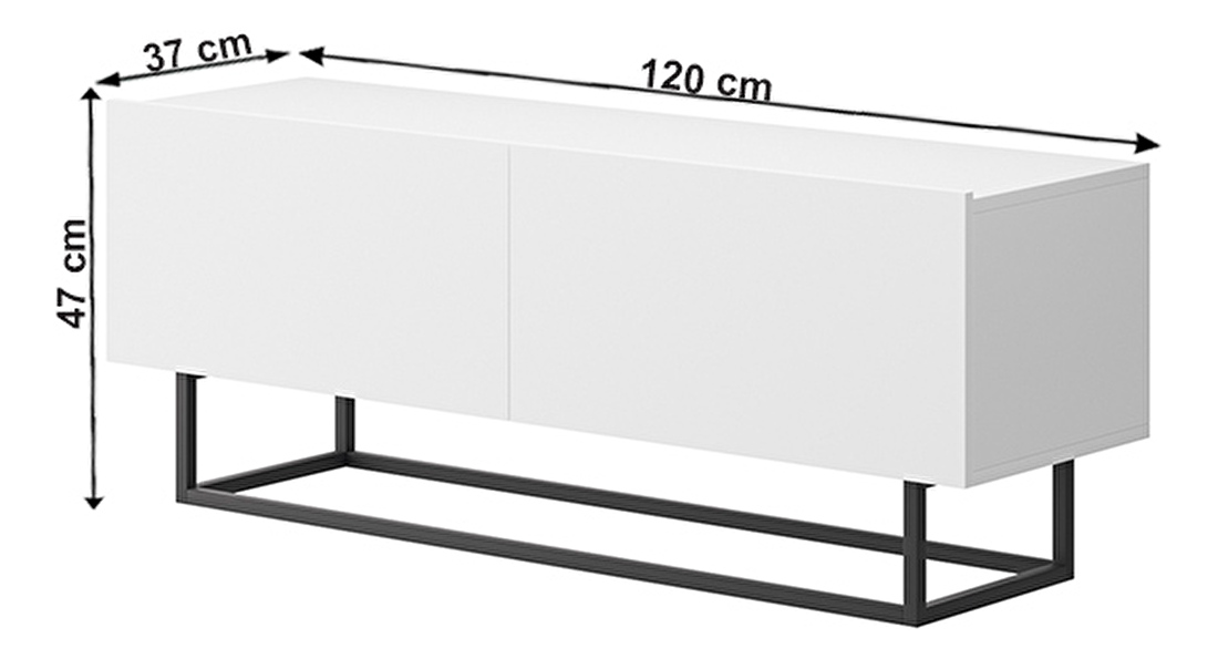 Tv asztal/Szekrény Spring ERTVSZ 120 (Fehér) *kiárusítás
