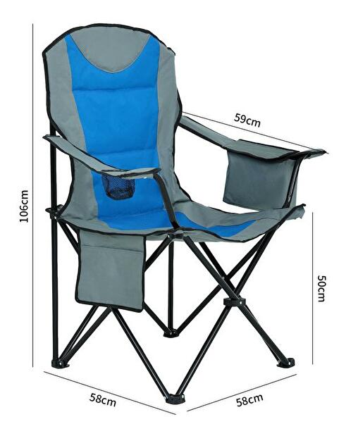 Kemping szék Futo (szürke + kék)