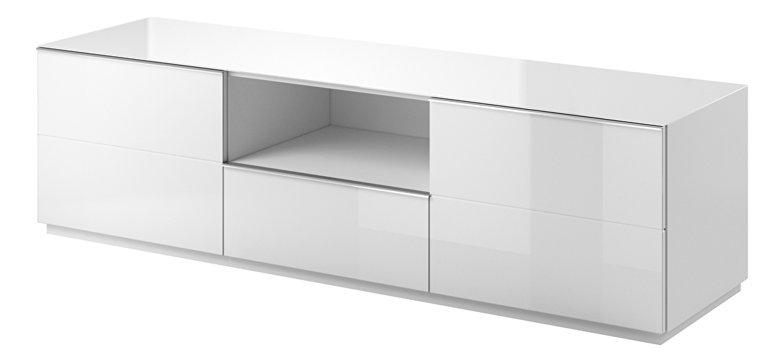 Falra szerelhető TV asztal Henry Typ 40 (fehér + magasfényű fehér)